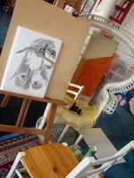 Platz mit Portrait